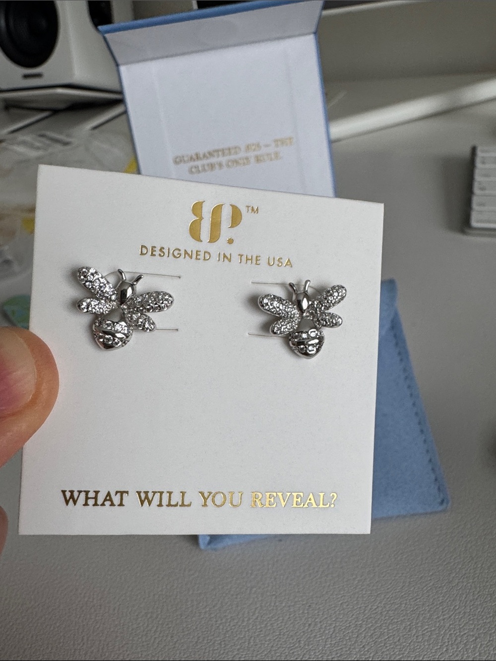 Bomb Party Sterling club 2026 Bee earrings Boss Bee Studs
